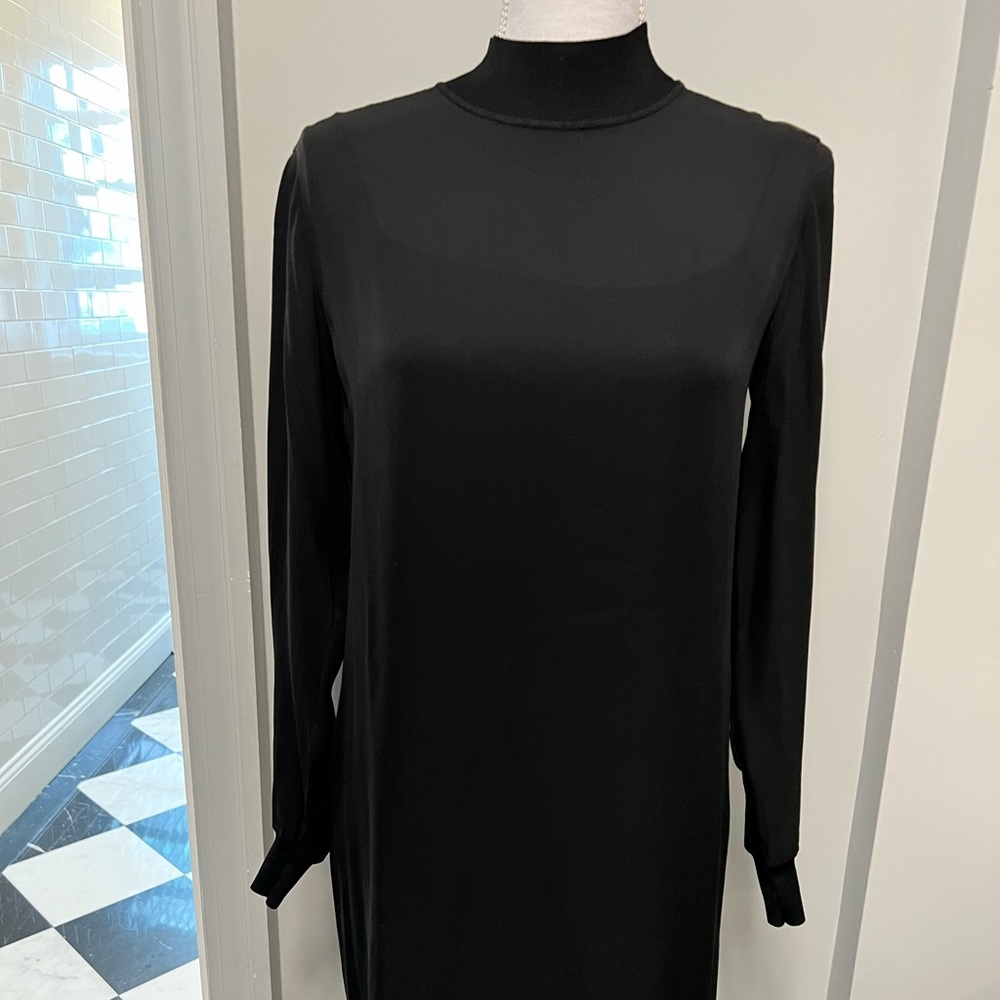 Theory long sleeve mock neck dress